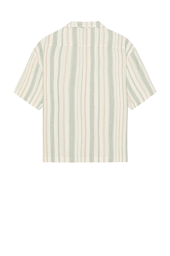 view 2 of 3 Relaxed Stripe Short Sleeve Shirt in Olive