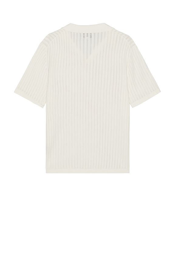 view 2 of 3 Relaxed Knit Short Sleeve Polo in Natural