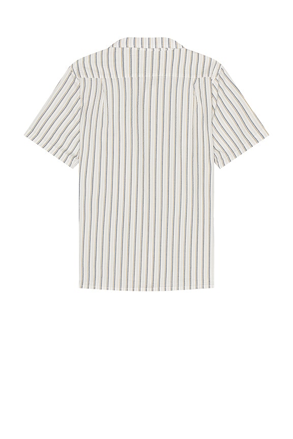 view 2 of 5 Seersucker Stripe Short Sleeve Shirt in White