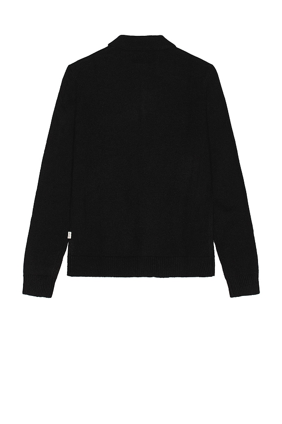 view 2 of 5 РУБАШКА С ЗАСТЁЖКОЙ НА ПУГОВИЦАХ MOHAIR in Black