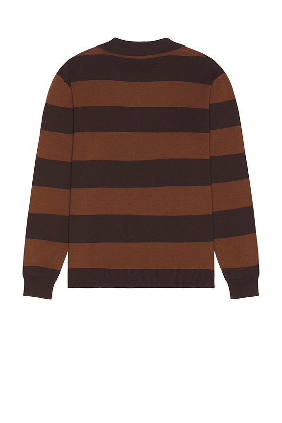 view 2 of 5 Ventura Stripe Knit Polo in Cafe