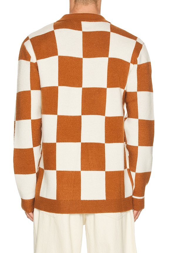 view 2 of 4 Rhumba Check Knit Polo in Brown