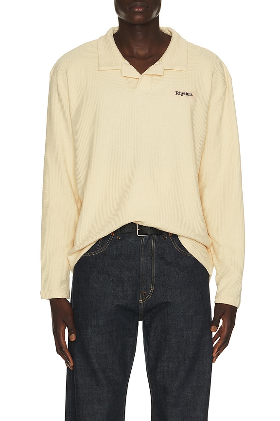 view 1 of 6 Waffle Rugby Polo in Natural