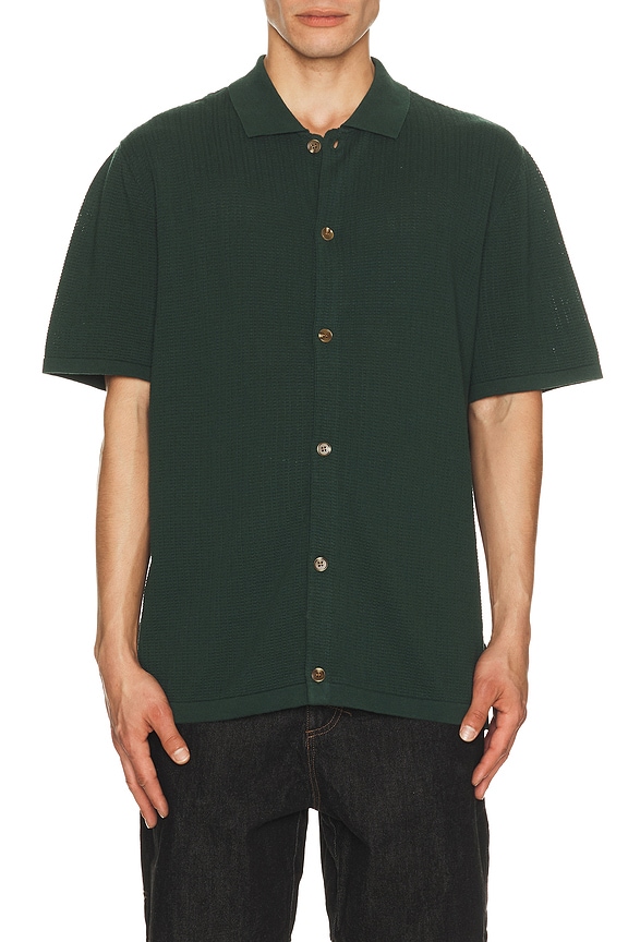 view 1 of 4 CHEMISE EN MAILLE TEXTURED in Forest