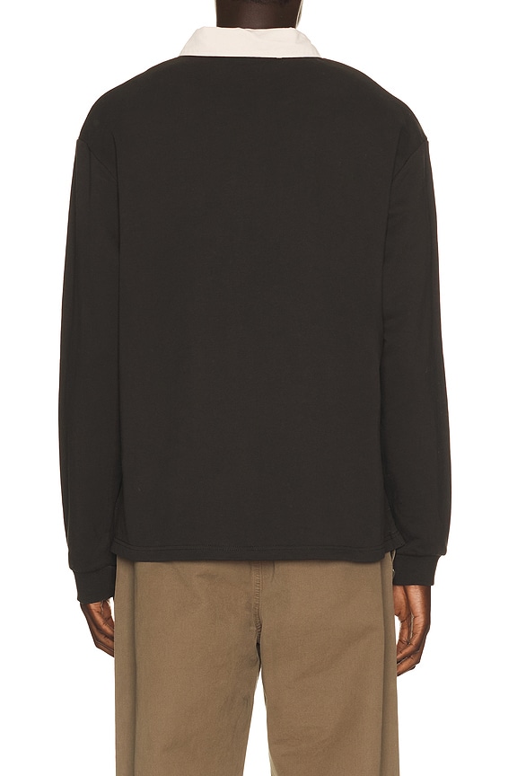 view 2 of 5 Koa Vintage Rugby Long Sleeve Polo in Black