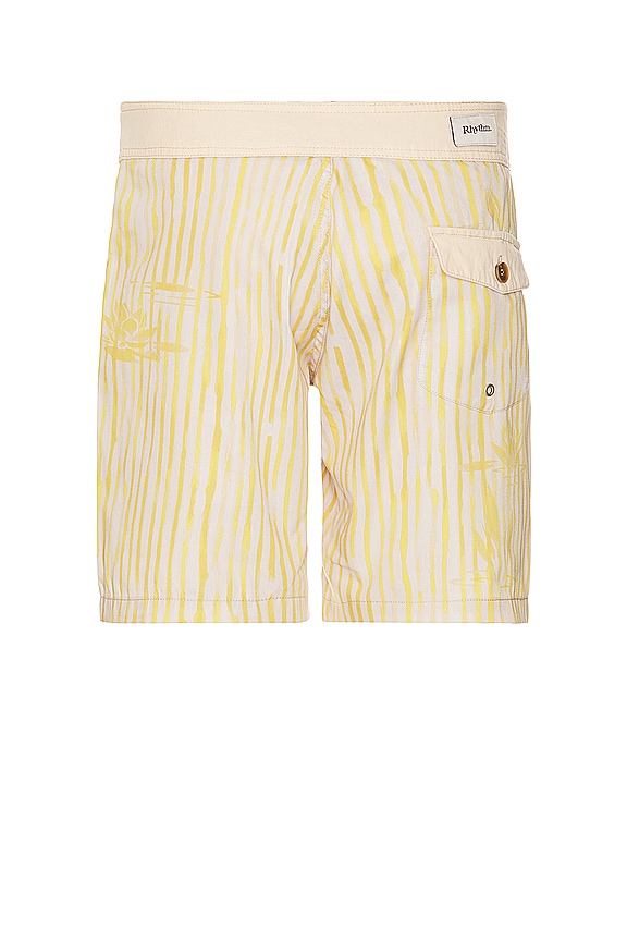view 2 of 4 Lily Stripe Swim Trunk in Mustard