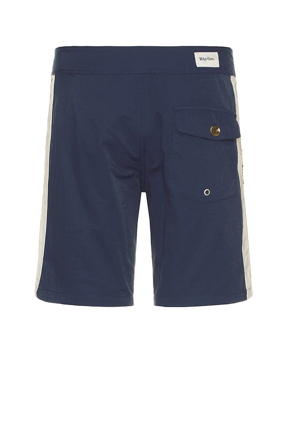 view 2 of 5 Heritage Stripe Swim Trunk in Navy