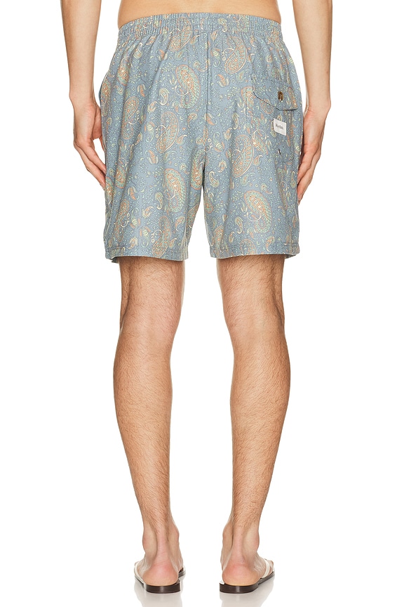 view 2 of 4 Tally Paisley Swim Short in Pacific
