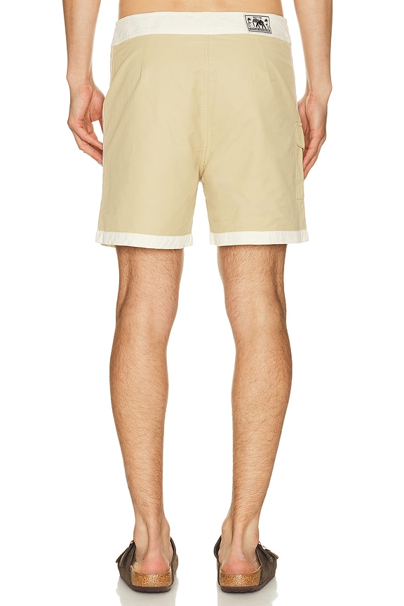 view 2 of 5 Heritage Hem Swim Trunk in Sand