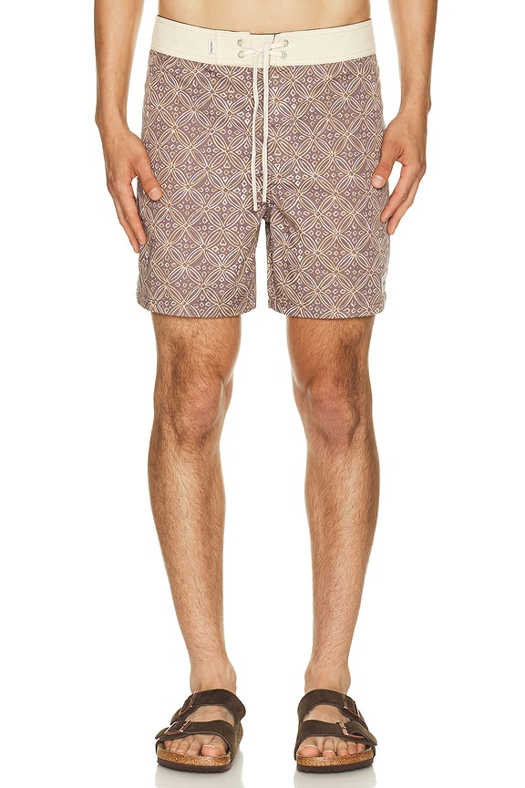 view 1 of 5 Heritage Java Swim Trunk in Chocolate