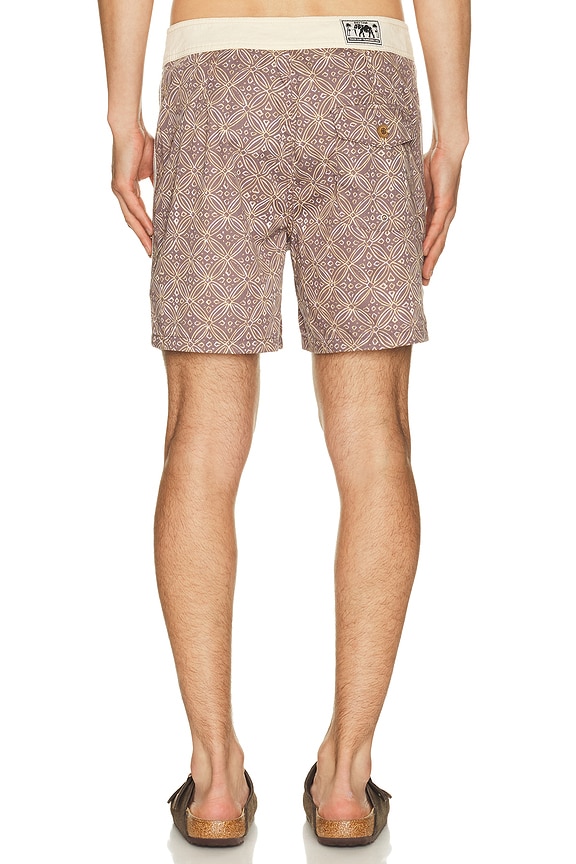 view 2 of 5 Heritage Java Swim Trunk in Chocolate