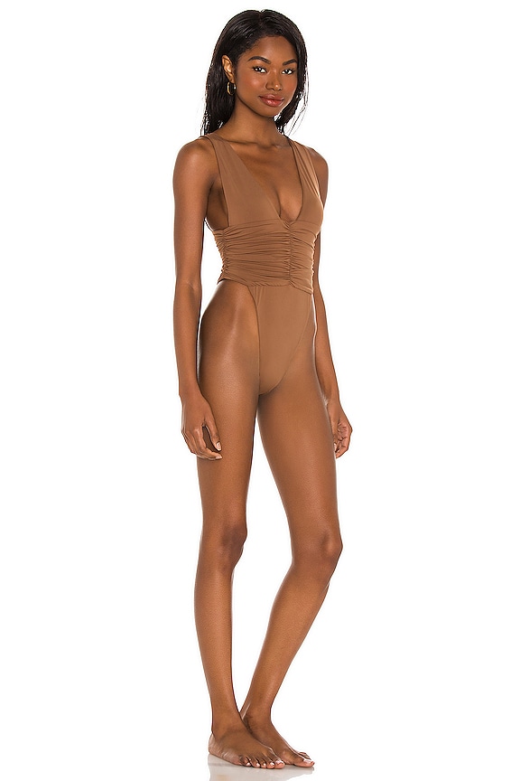 view 2 of 3 Echo One Piece Bikini in Brown Sugar