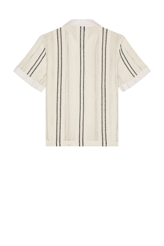 view 2 of 4 Opal Stripe Short Sleeve Shirt in Off White