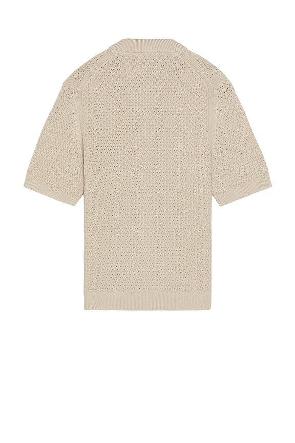 view 2 of 4 Comet Knit Button Down Shirt in Stone