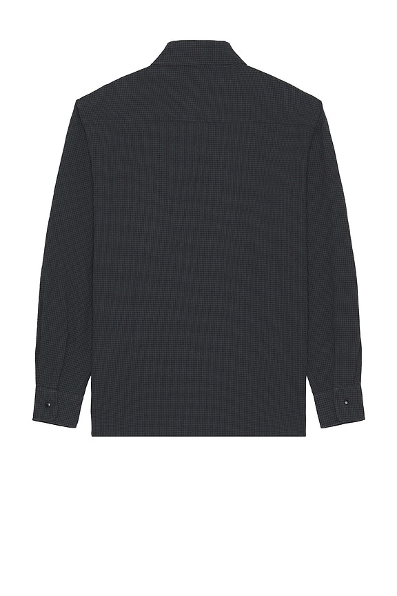 view 2 of 4 Check Long Sleeve Shirt in Black & Green