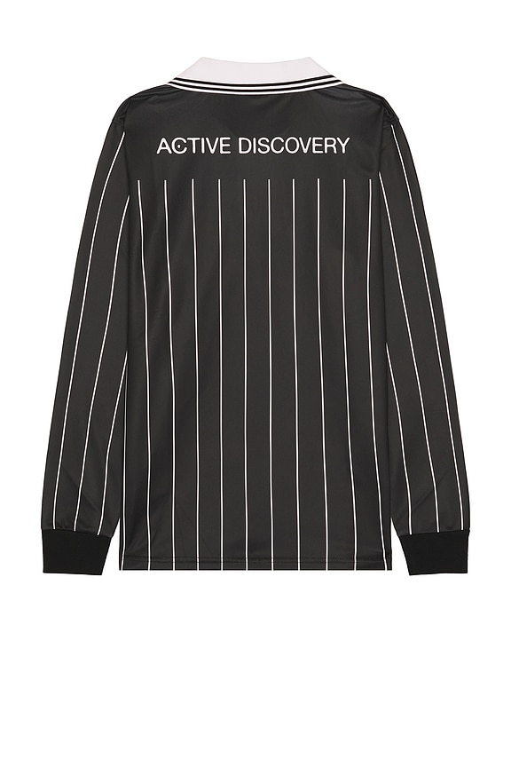 view 2 of 4 Team Long Sleeve Polo in Black & White