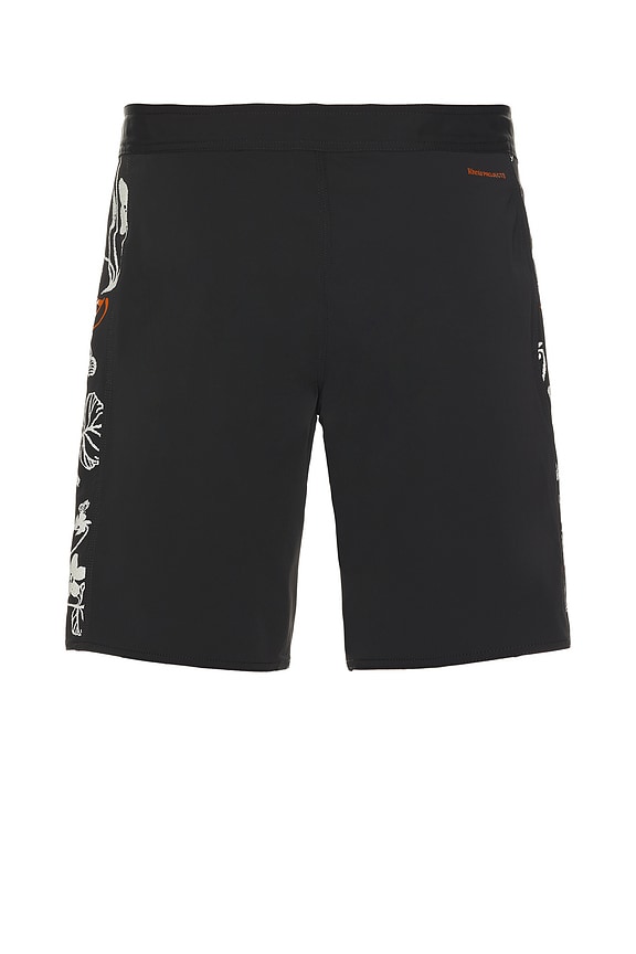 view 2 of 5 SHORT DE BAIN in Black & Orange