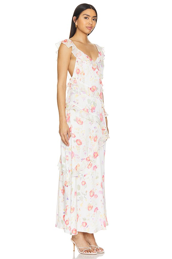 view 2 of 3 Gail Dress in Waterblossom Ivory