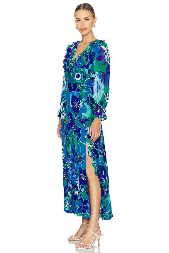 view 2 of 3 Linnett Dress in Miami Floral Emerald