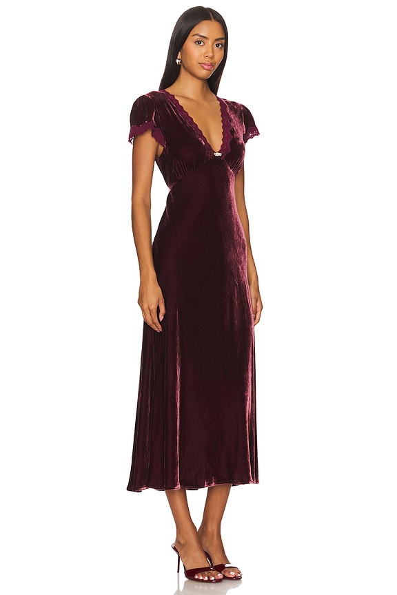 view 2 of 3 ROBE À MANCHERONS CLARICE in Bordeaux