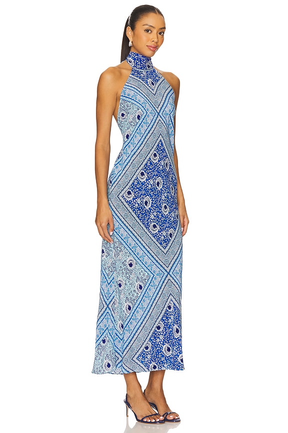 view 2 of 4 ROBE MI-LONGUE MAURA in Boho Scarf Blue