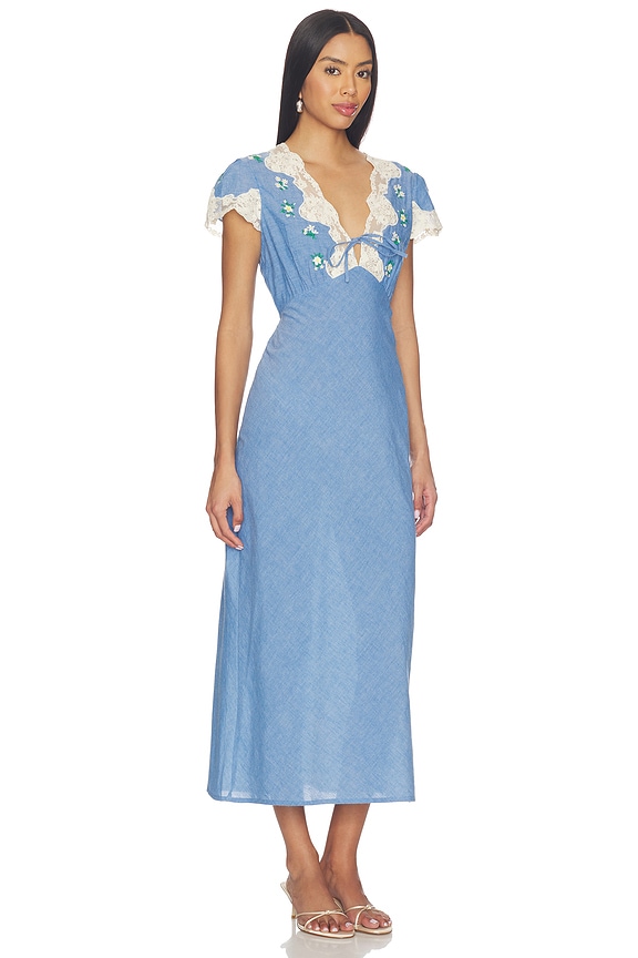 view 2 of 4 VESTIDO AMARI in Bud Embroidery Blue