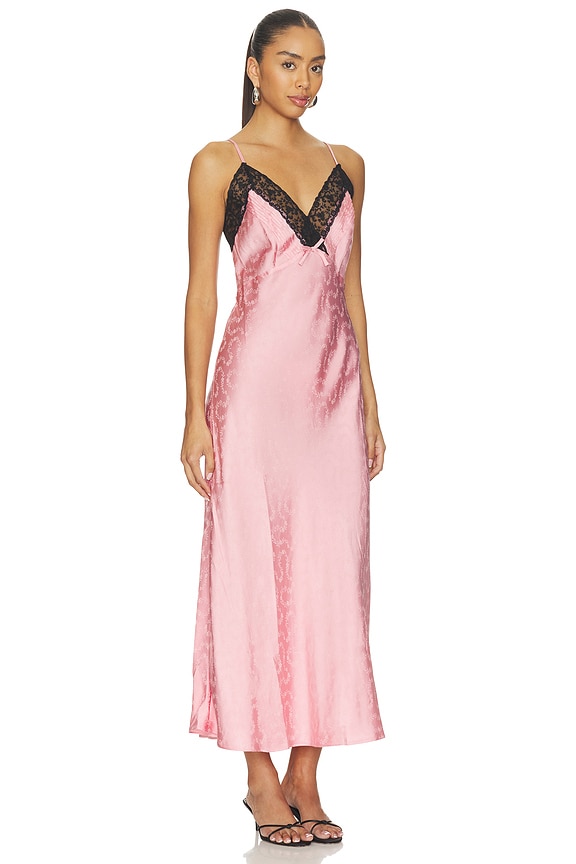 view 2 of 4 VESTIDO ALBERTA in Floral Trail Jacquard Pink