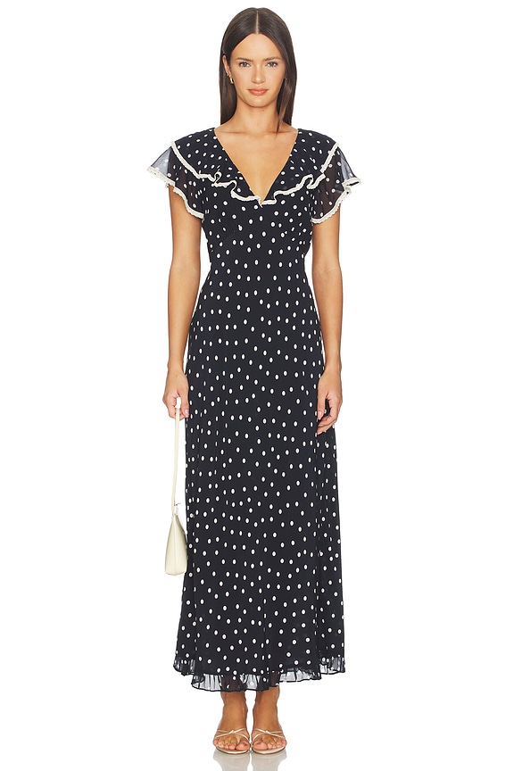 view 1 of 3 Bethea Dress in Layla Dot Navy