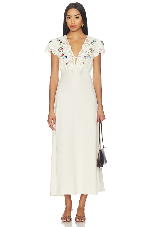 view 1 of 4 VESTIDO AMARI in Sun Embroidery Cream