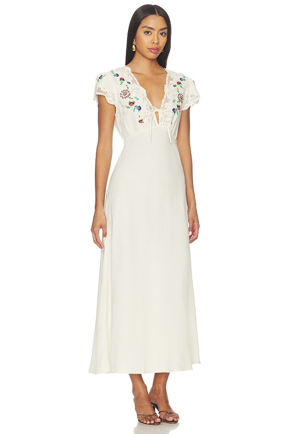 view 2 of 4 VESTIDO AMARI in Sun Embroidery Cream