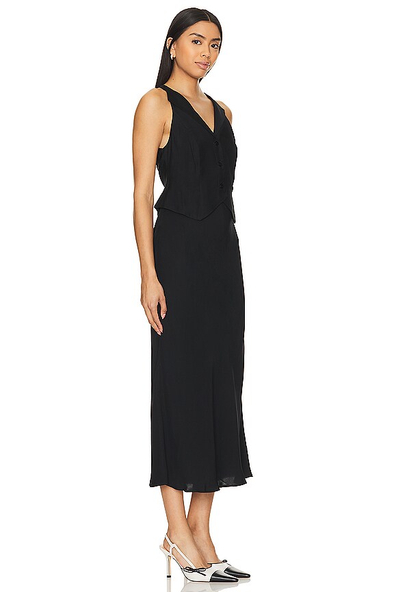 view 2 of 3 VESTIDO MIDI KIMMY in Black