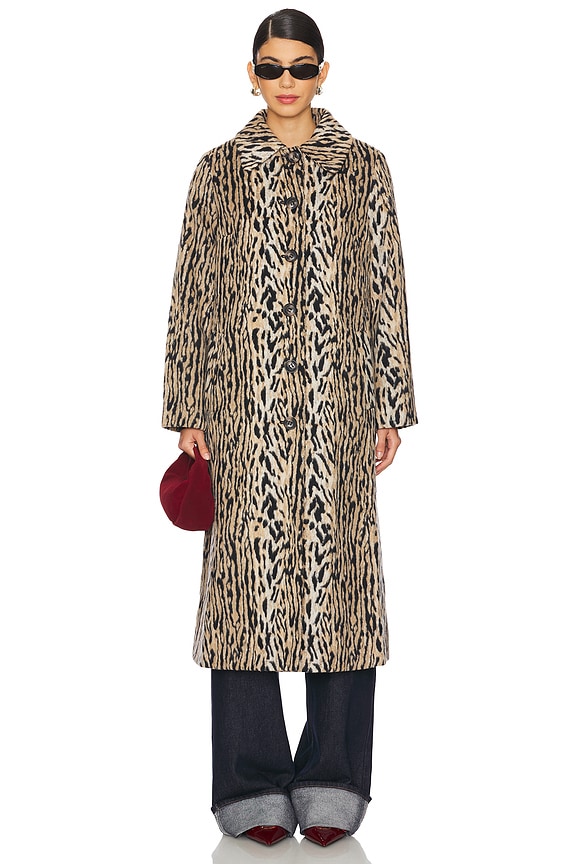 view 2 of 4 ABRIGO CON CUELLO MILLY in Leopard