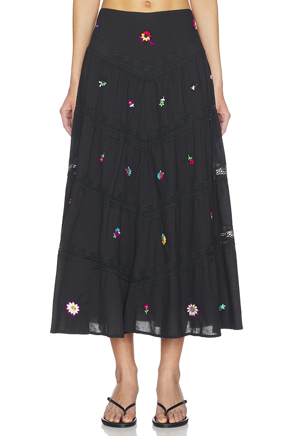 view 1 of 6 JUPE SIGRID in Sun Embroidery Black