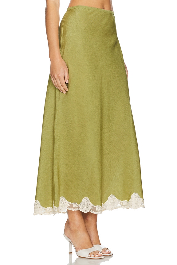 view 2 of 4 FALDA MIDI CRYSTAL in Khaki