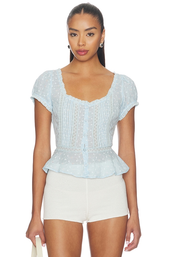 view 1 of 5 Sandi Top in Powder Blue