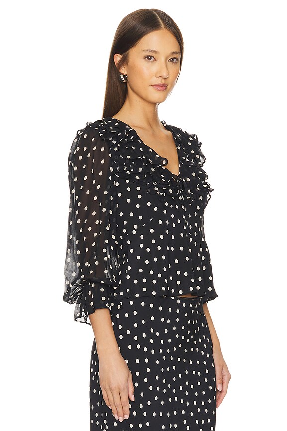 view 2 of 4 Lasca Top in Bohemia Spot Black