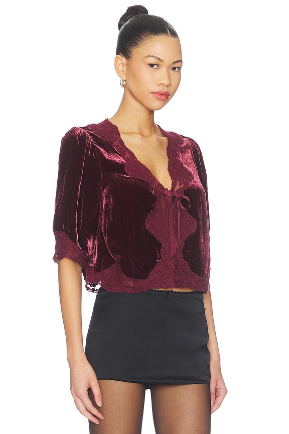 view 2 of 5 Ursula Top in Bordeaux