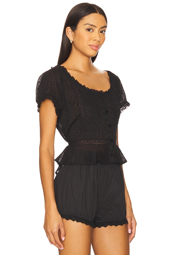 view 2 of 4 TOP MANGA CORTA SANDI in Black