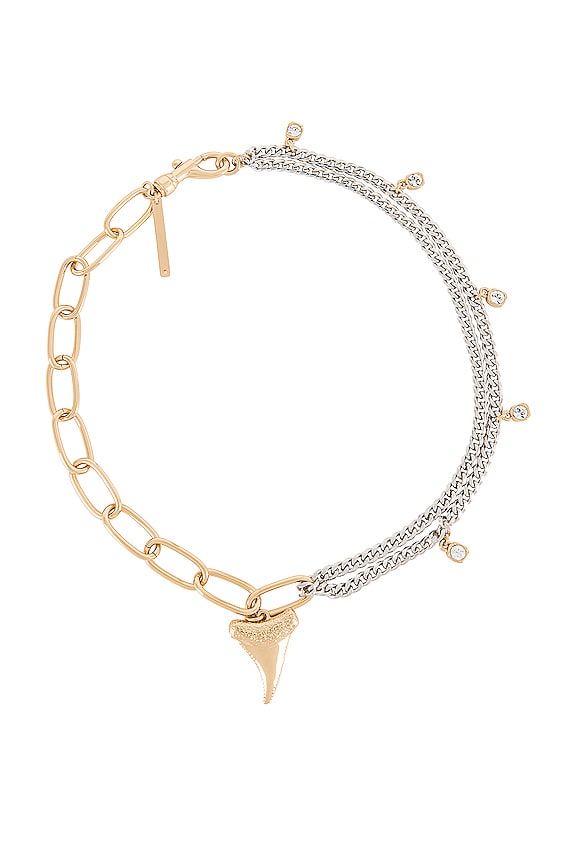 view 1 of 2 Shark Tooth Multi Chain Necklace in Gold
