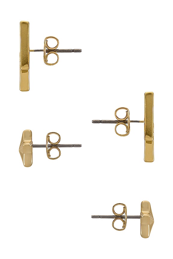 view 2 of 3 PENDIENTES in Gold & Crystal