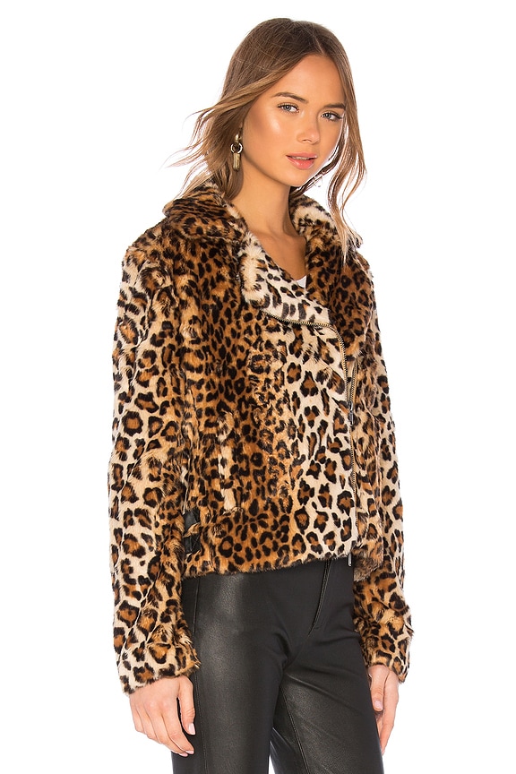 view 2 of 4 Hudson Faux Fur Jacket in Leopard Multi