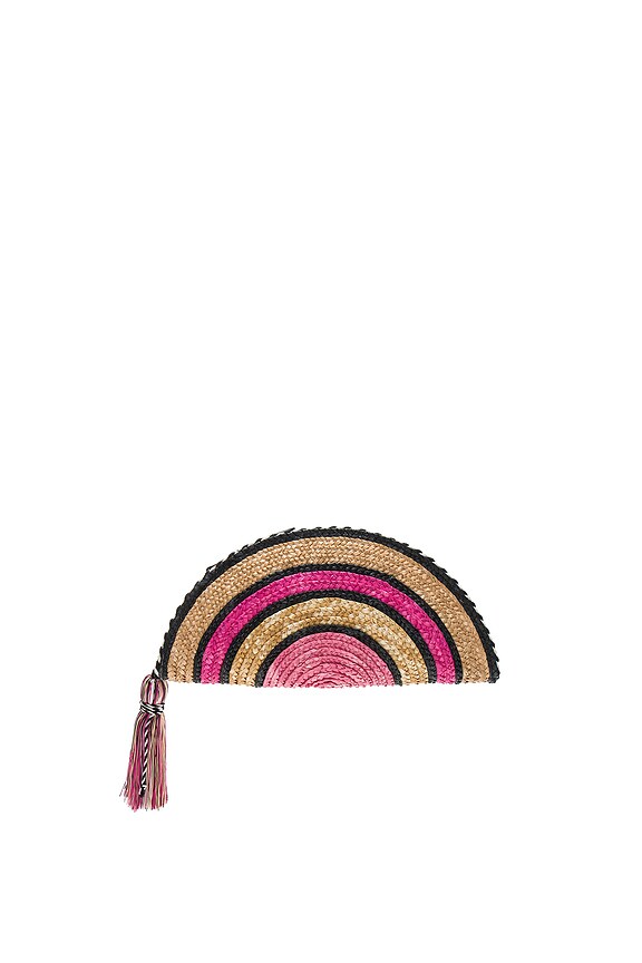 view 2 of 4 Straw Taco Clutch in Pink Multi