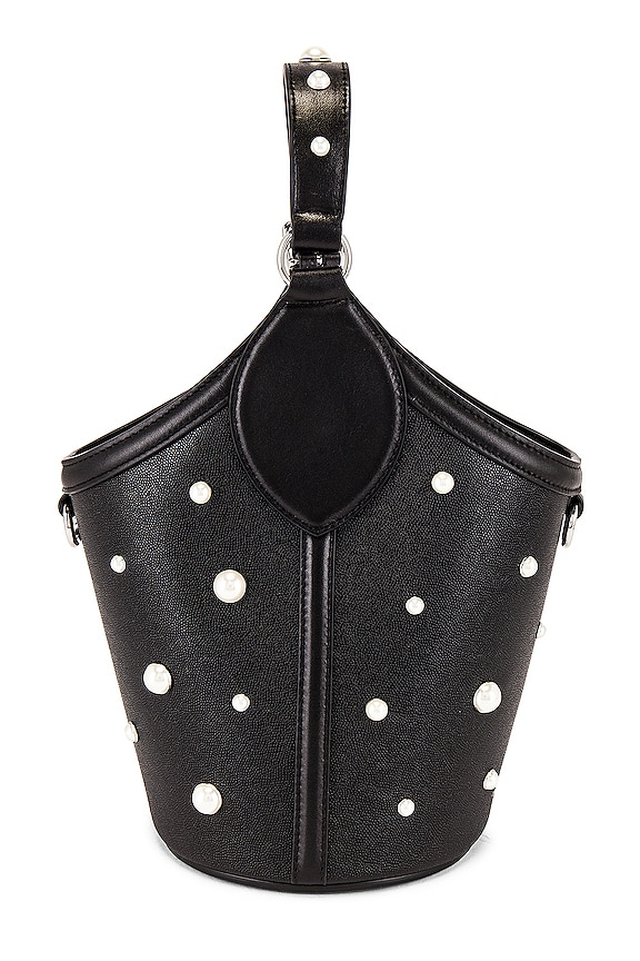 view 2 of 5 Pippa Top Handle with Pearl Studs Bag in Black