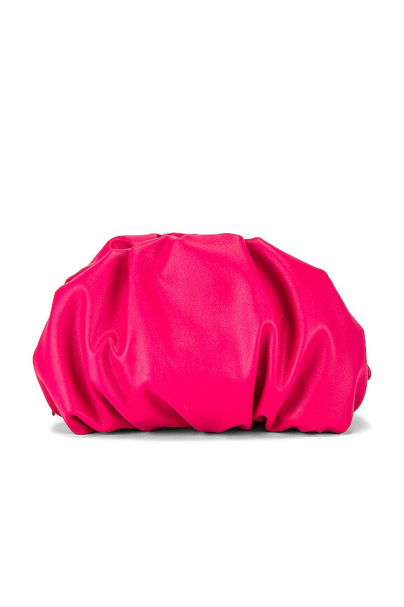 view 2 of 4 Ruched Clutch in Acid Pink