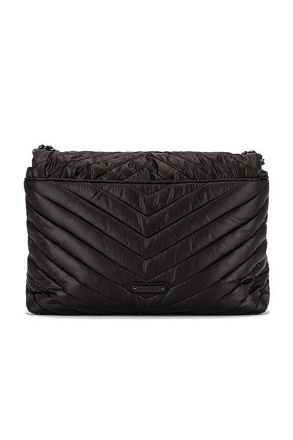 view 2 of 5 Edie Nylon Jumbo Flap Shoulder Bag in Black Shellac