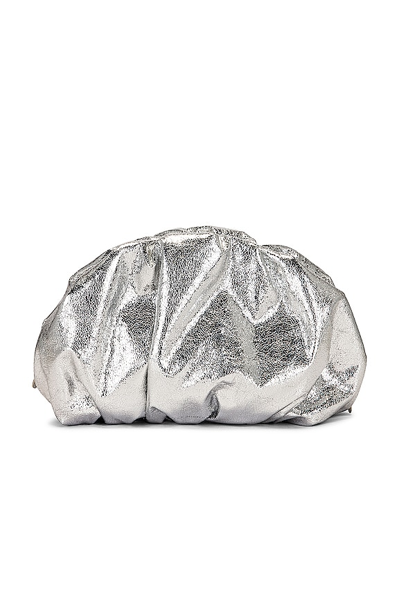 view 2 of 4 Ruched Clutch in Silver