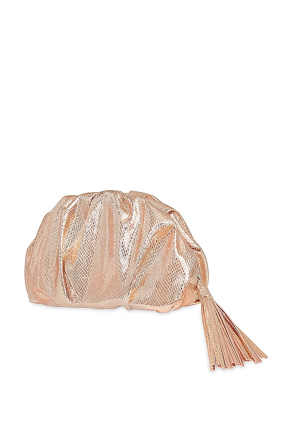 view 2 of 3 Ruched Clutch in Rose Gold