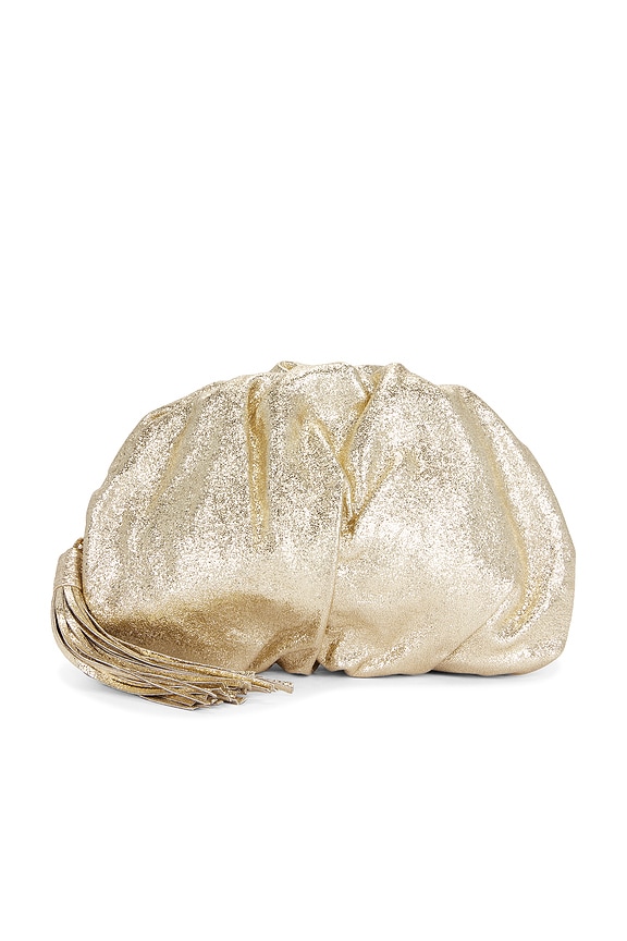 view 1 of 4 Ruched Clutch in Champagne