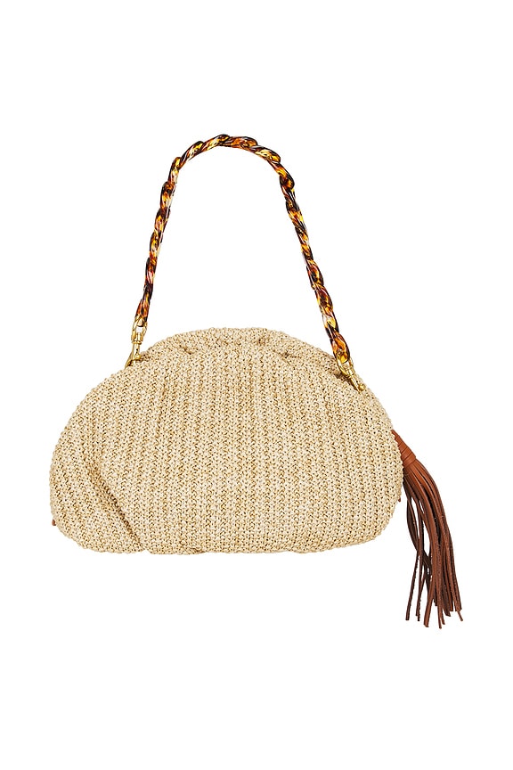 view 2 of 4 Ruched Clutch in Natural