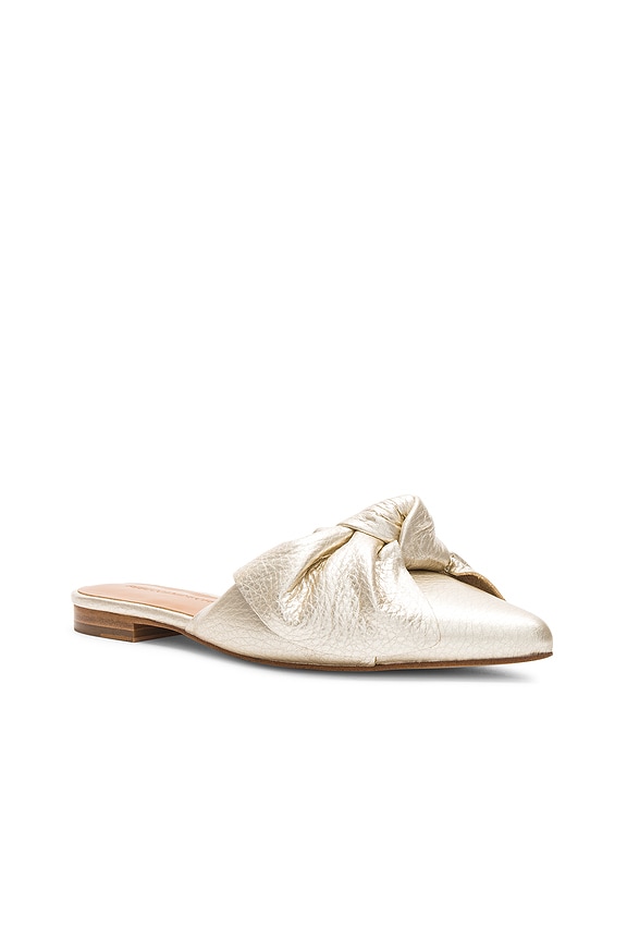 Rebecca Minkoff Alexis Slide in Gold Metallic | REVOLVE